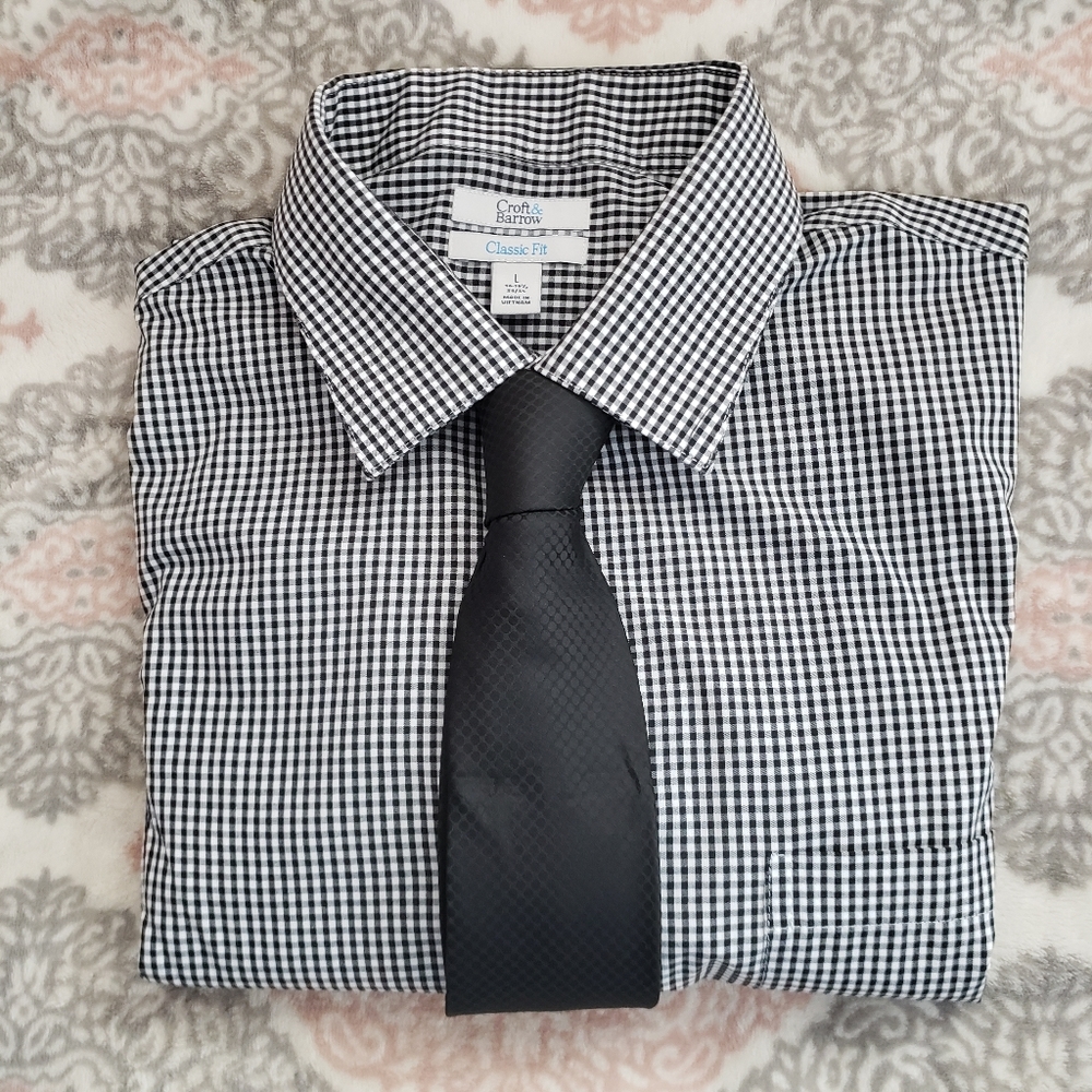NWOT Croft & Barrow Men's Dress Shirt & Tie